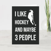 Funny Hockey Girls Cards Womens Sports Player Fan Kaart (Voorkant)