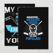 Funny Hockey Goalie Mask Pun Ice Hockey Kaart (Voorkant / Achterkant)