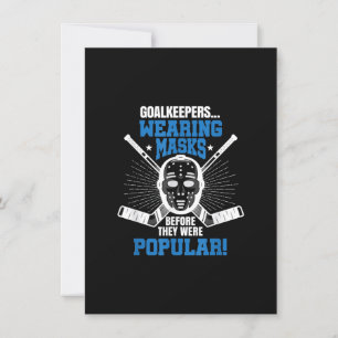 Funny Hockey Goalie Mask Pun Ice Hockey Kaart
