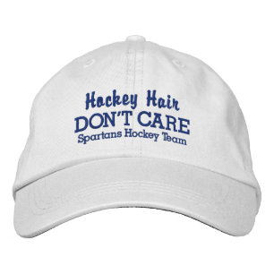Funny "Hockey Hair Don't Care", aangepaste teamnaa Pet