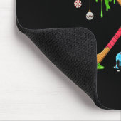 Funny Hockey Holiday Candy Cane Gingerbread  Muismat (Hoek)