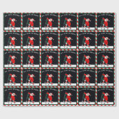 Funny Hockey Holiday Gift Wrapping Paper Cadeaupapier (Vlak)