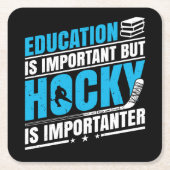 Funny Hockey is belangrijk Kartonnen Onderzetters (Voorkant)