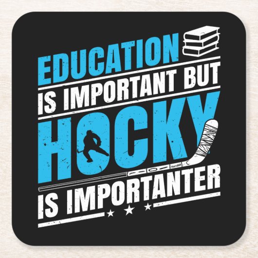Funny Hockey is belangrijk Kartonnen Onderzetters (Voorkant)