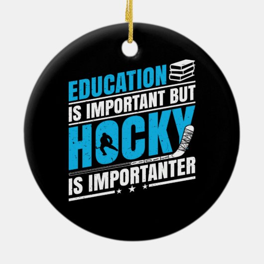 Funny Hockey is belangrijk Keramisch Ornament (Achterkant)