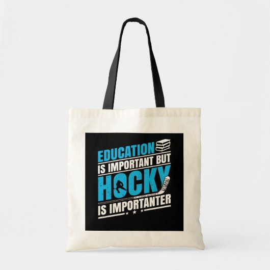 Funny Hockey is belangrijk Tote Bag (Voorkant)
