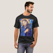 Funny Hockey Jesus Saves Goalie T-shirt (Voorkant volledig)