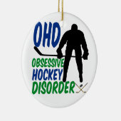 Funny Hockey Keramisch Ornament (Rechts)