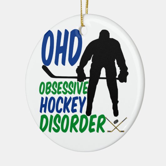 Funny Hockey Keramisch Ornament (Links)