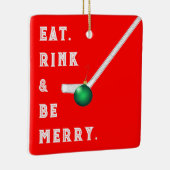 Funny Hockey Kerstcadeau Keramische Versiering Keramisch Ornament (Rechts)