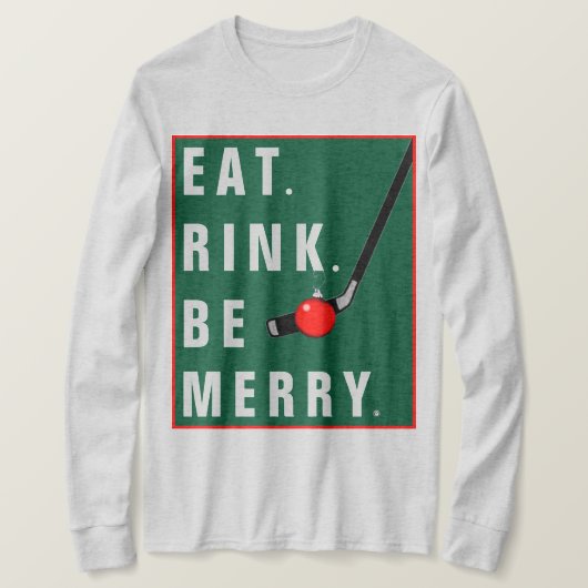 Funny Hockey Kerstfeestdag T-shirt (Design voorkant)