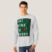 Funny Hockey Kerstfeestdag T-shirt (Voorkant volledig)