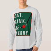 Funny Hockey Kerstfeestdag T-shirt (Voorkant)