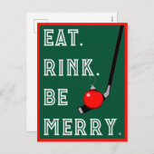 Funny Hockey-kerstfeestkaarten Feestdagenkaart (Voorkant / Achterkant)