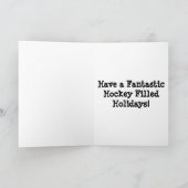 Funny Hockey-kerstKaart Feestdagen Kaart (Binnen)