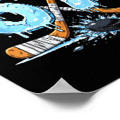 Funny Hockey Lovers Drip 6-7 Number Six Seven Puck Poster (Hoek)