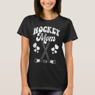Funny Hockey Mam Frisbee Lover Retro Vintage 70's T-shirt