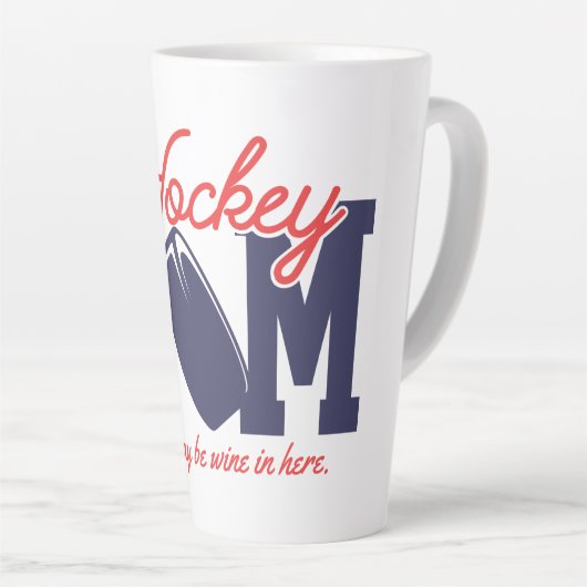 Funny Hockey Mam Latte Mok (Rechterhoek)