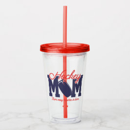 Funny Hockey mama Acryl Drinkbeker