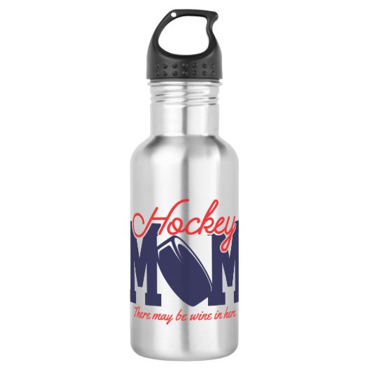 Funny Hockey mama Waterfles (Voorkant)
