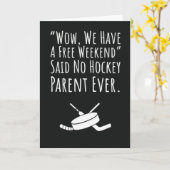 Funny Hockey Mom Cards Mama Dad Mommy Sports Kaart (Gele Bloem)