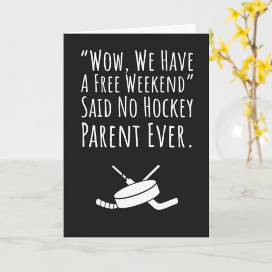 Funny Hockey Mom Cards Mama Dad Mommy Sports Kaart (Gele Bloem)