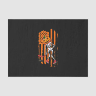Funny Hockey Player Fan Gift Skeleton Halloween Tissuepapier