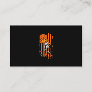 Funny Hockey Player Fan Gift Skeleton Halloween Visitekaartje