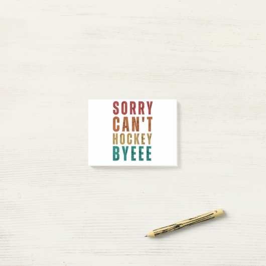 Funny Hockey Post-it® Notes (Op bureau)