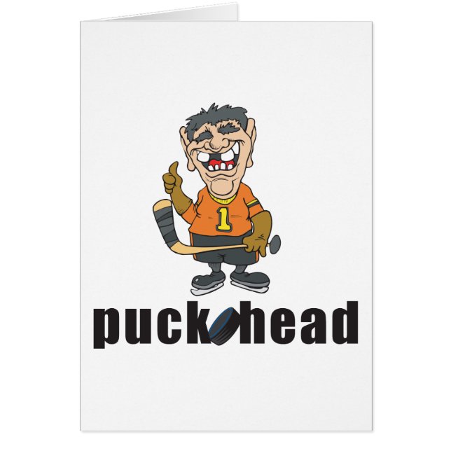 Funny Hockey Puck Head (Voorkant)