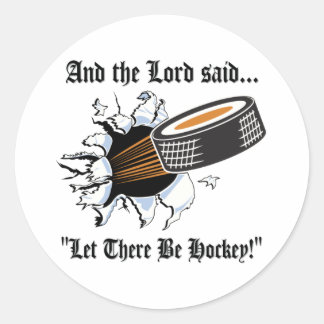 Funny Hockey Ronde Sticker