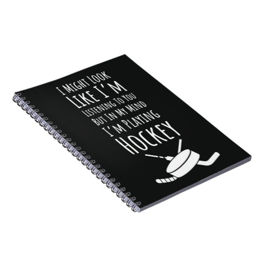 Funny Hockey Team Gifts Sports Player Humor Saying Notitieboek (Rechterzijde)