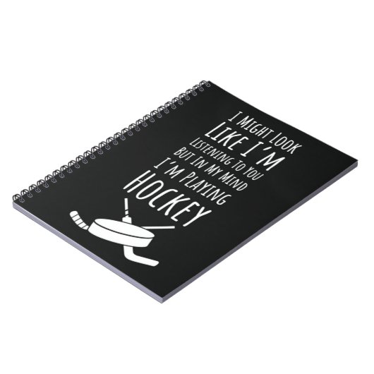Funny Hockey Team Gifts Sports Player Humor Saying Notitieboek (Linkerzijde)