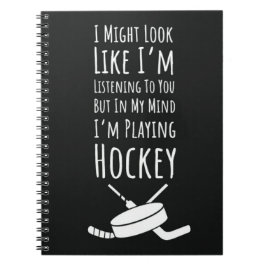 Funny Hockey Team Gifts Sports Player Humor Saying Notitieboek