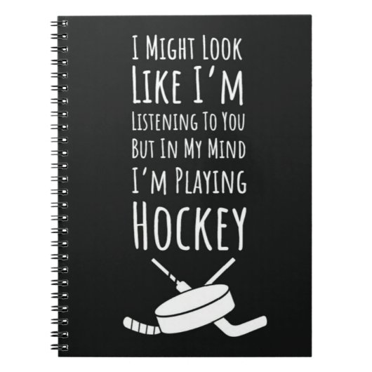 Funny Hockey Team Gifts Sports Player Humor Saying Notitieboek (Voorkant)