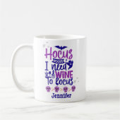 Funny Hocus Pocus Halloween Paars gepersonaliseerd Koffiemok (Links)