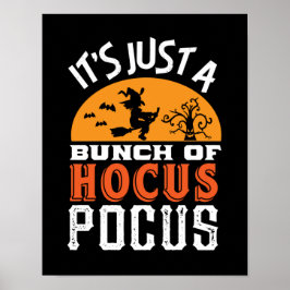 Funny Hocus Pocus Witches  Retro Halloween Poster
