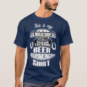 Funny Hoefijzer die bier speelt Drink vuilnis T-shirt (Voorkant)