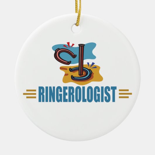 Funny Hoefijzers Keramisch Ornament (Voorkant)