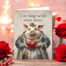 Funny Hog Wild Over You Valentijn