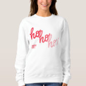 Funny hohoho Joyeux Noel Red Pink Typography Trui (Voorkant)