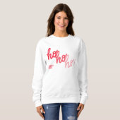 Funny hohoho Joyeux Noel Red Pink Typography Trui (Voorkant volledig)