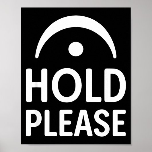 Funny Hold Please Fermata Symbol Music Theory Band Poster (Voorkant)