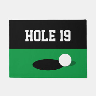 Funny hole 19 green putt doormat voor golfspeler deurmat