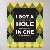 Funny Hole in één Golf Poster (Voorkant)