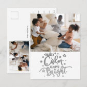 Funny Holiday 2 Foto Zelden Calm Silver Briefkaart (Voorkant / Achterkant)