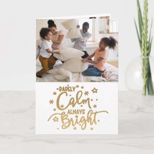Funny Holiday 5 Foto zelden Calm Folded Kaart (Voorkant)