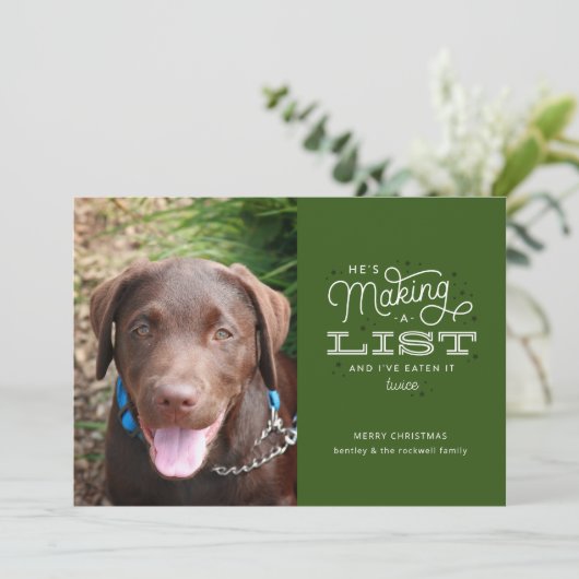 Funny Holiday Cards voor Dog-eigenaars Aankondiging (Staand voorkant)