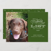 Funny Holiday Cards voor Dog-eigenaars Aankondiging (Voorkant / Achterkant)