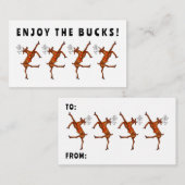 Funny Holiday Cash cadeau voor kerstkaarten Notitiekaartje (Voorkant / Achterkant)